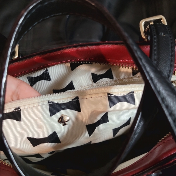 Kate spade Bag.. cherry and black color . In like new condition. NO Call outs - Picture 9 of 14